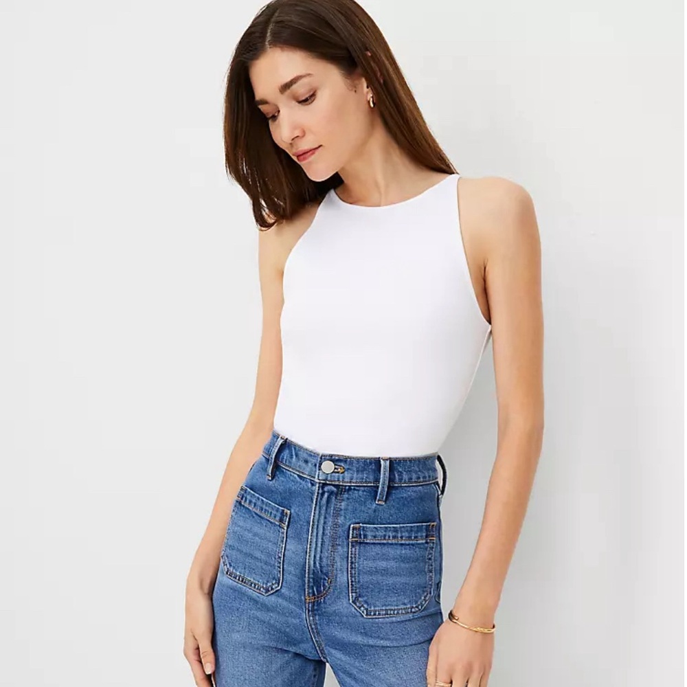 New Ann Taylor White Halter Top Medium Size